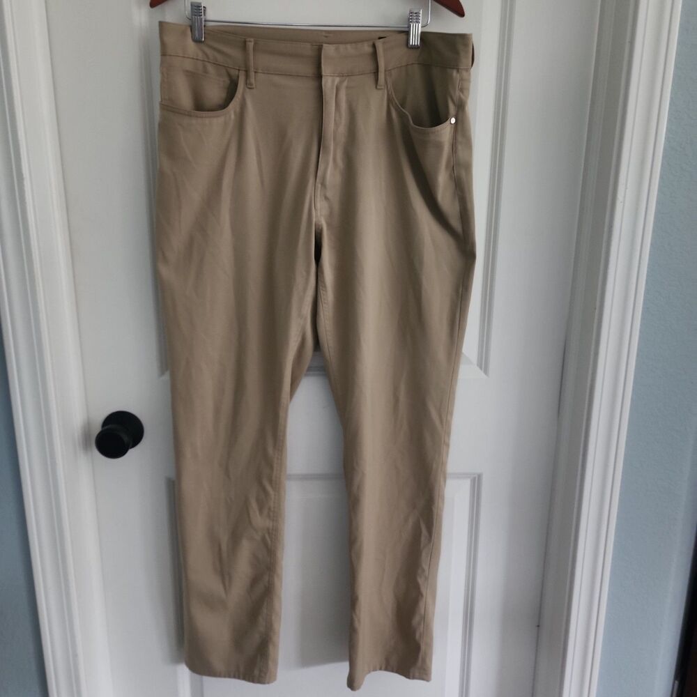 RLX Ralph Lauren Tailored Fit Pants Mens 34x32 Tan 5 Pocket Performance Golf